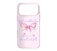 Custodia per iPhone 17 Pro Max God is Within Her She Will Not Fall Christian Butterfly 46:5