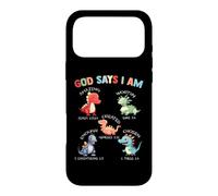 Custodia per iPhone 17 Pro Max God Says I Am Dinosaur Bible Verses