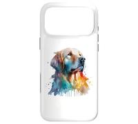 Custodia per iPhone 17 Pro Max Golden Retriever Colorato Pop Art Tie Dye Acquerello