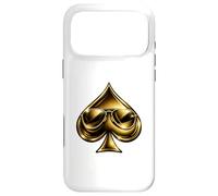 Custodia per iPhone 17 Pro Max Golden Spade Sunglasses Poker Casino Lucky Symbol