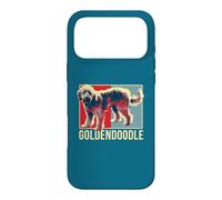 Custodia per iPhone 17 Pro Max Goldendoodle Pop Art Ritratto Doodle mamma papà amante dei cani arte