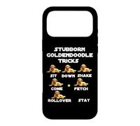 Custodia per iPhone 17 Pro Max Goldendoodle testardo Trucchi divertenti Barzellette sarcastiche sul cane