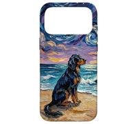 Custodia per iPhone 17 Pro Max Gordon Setter Starry Night Beach Dog Opera d'arte