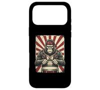 Custodia per iPhone 17 Pro Max Gorilla Drummer Animal Music Percussionista Ritmo