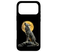 Custodia per iPhone 17 Pro Max Grafica Alpha Wolf Howling Full Moon Mountain Lover
