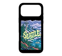 Custodia per iPhone 17 Pro Max Grafica artistica retrò grunge di Seattle Washington City