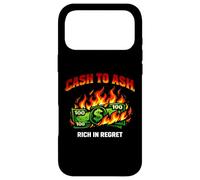 Custodia per iPhone 17 Pro Max Grafica Cash To Ash Rich In Regret Burning Money