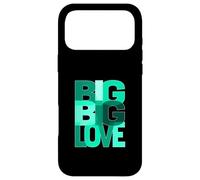 Custodia per iPhone 17 Pro Max Grafica color foglia di tè chiaro Aqua Big-Big-LOVE Light Teal Aqua