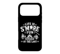 Custodia per iPhone 17 Pro Max Grafica da campeggio Life Is S'more Fun At The Lake Campfire