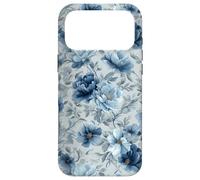 Custodia per iPhone 17 Pro Max Gray And Blue Flower Lover Cute Girly Navy Floral Nature