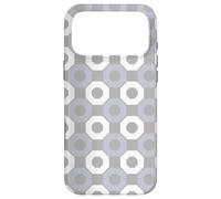 Custodia per iPhone 17 Pro Max Gray White Octagon Honeycomb Small Squares Modern Pattern