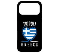 Custodia per iPhone 17 Pro Max Greece Flag Heart Tripoli City