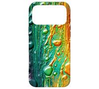 Custodia per iPhone 17 Pro Max Green and Orange Rainbow Art Modern Abstract Aesthetic