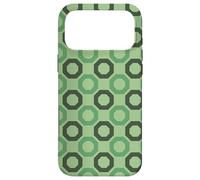 Custodia per iPhone 17 Pro Max Green Octagons Connected Honeycomb Square Pattern