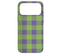 Custodia per iPhone 17 Pro Max Green Purple Square Rectangle Electric Energetic Pattern