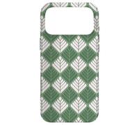 Custodia per iPhone 17 Pro Max Green White Forest Leaves Petals Natural Botanical Pattern