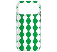 Custodia per iPhone 17 Pro Max Green White Wave-like Nigeria West Africa Culture Pattern