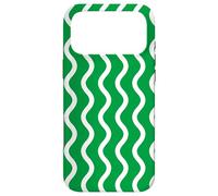 Custodia per iPhone 17 Pro Max Green White Wavy Nigeria Pattern
