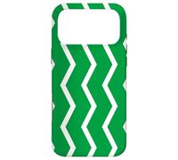 Custodia per iPhone 17 Pro Max Green White Zigzag Triangle Nigeria Flag Pattern