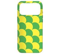Custodia per iPhone 17 Pro Max Green Yellow Diagonal Scales Of Fish Arches Pattern