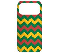 Custodia per iPhone 17 Pro Max Green Yellow Red Lithuania Tricolor Zigzag Vilnius Pattern