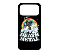 Custodia per iPhone 17 Pro Max Grim Reaper Riding Unicorn | Death Metal Pastel Goth