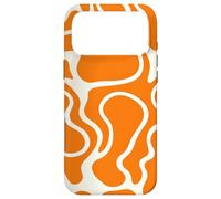 Custodia per iPhone 17 Pro Max Groovy arancione fluido astratto linea ondulata modello