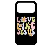 Custodia per iPhone 17 Pro Max Groovy Love Like Jesus Religious God Christian Graphic
