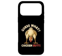 Custodia per iPhone 17 Pro Max Guess What Chicken Butt Meme Funny Chicken Farmer
