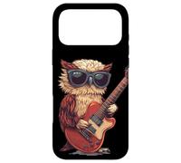 Custodia per iPhone 17 Pro Max Gufo che suona la chitarra come un vero costume da rockstar