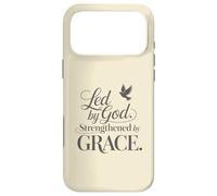 Custodia per iPhone 17 Pro Max Guidati da Dio rafforzati dalla grazia