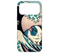 Custodia per iPhone 17 Pro Max Guinea Pig Art The Great Wave Off Kanagawa Animale giapponese