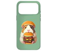 Custodia per iPhone 17 Pro Max Guinea Pig Hamburger Double Cheeseburger Fast Food Hat