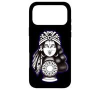Custodia per iPhone 17 Pro Max Gypsy Soul Fortune Teller Blackwork Indaco