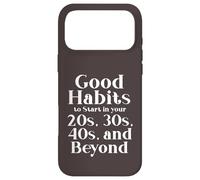 Custodia per iPhone 17 Pro Max Habits for 20s 30s 40s and Beyond Life Journey Funny Vintage