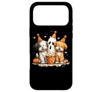 Custodia per iPhone 17 Pro Max Halloween Cuccioli Fantasma Popcorn Divertimento