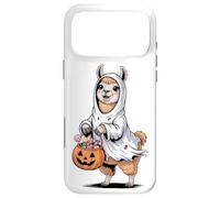 Custodia per iPhone 17 Pro Max Halloween Lama Fantasma Zucca Dolcetto O Scherzetto