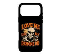 Custodia per iPhone 17 Pro Max Halloween Teschi Love Me My Demons Do Gothic Valentines