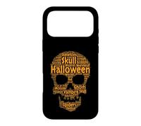 Custodia per iPhone 17 Pro Max Halloween teschio parola nuvola spettrale mostro vampiro