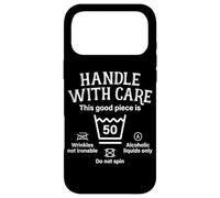Custodia per iPhone 17 Pro Max Handle With Care Trattare Delicatamente 50° Compleanno 50