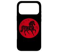 Custodia per iPhone 17 Pro Max Happy Chinese New Year Art 2026 Red Round Year of the Horse