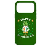 Custodia per iPhone 17 Pro Max Happy St. Patrick's Day Simpatico gnomo con bandiera irlandese cuore