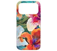 Custodia per iPhone 17 Pro Max Hawaiian Hibiscus Summer Floral Collage Tiger Lily Flower