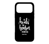 Custodia per iPhone 17 Pro Max He Heals The Broken Hearted Christian Bibbia Verse Citazione