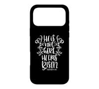Custodia per iPhone 17 Pro Max He Is Not Here For He Has Risen Christian Bible Verse Citazione