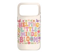 Custodia per iPhone 17 Pro Max Helping Little Minds Bloom Teacher, farfalla floreale, mela