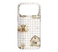 Custodia per iPhone 17 Pro Max Highland Mucca Pecora Rustico Fattoria Paese Acquerello