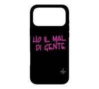 Custodia per iPhone 17 Pro Max Ho il mal di gente | Marca dolceSenso URBAN testo rosa