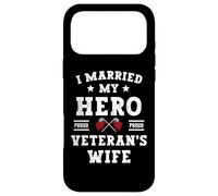Custodia per iPhone 17 Pro Max Ho sposato il mio eroe orgoglioso veterano moglie Memorial Day Vintage
