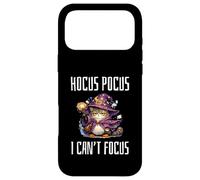 Custodia per iPhone 17 Pro Max Hocus Pocus I Can't Focus Funny ADHD Cat Saying Humor